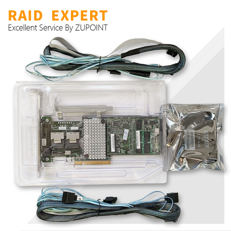 ZUPOINT LSI SAS 9261-8i RAID Expander scheda Controller RAID pci-e 6 Gb/s a 8 porte + 2 pezzi da 8087 a 4 * SATA