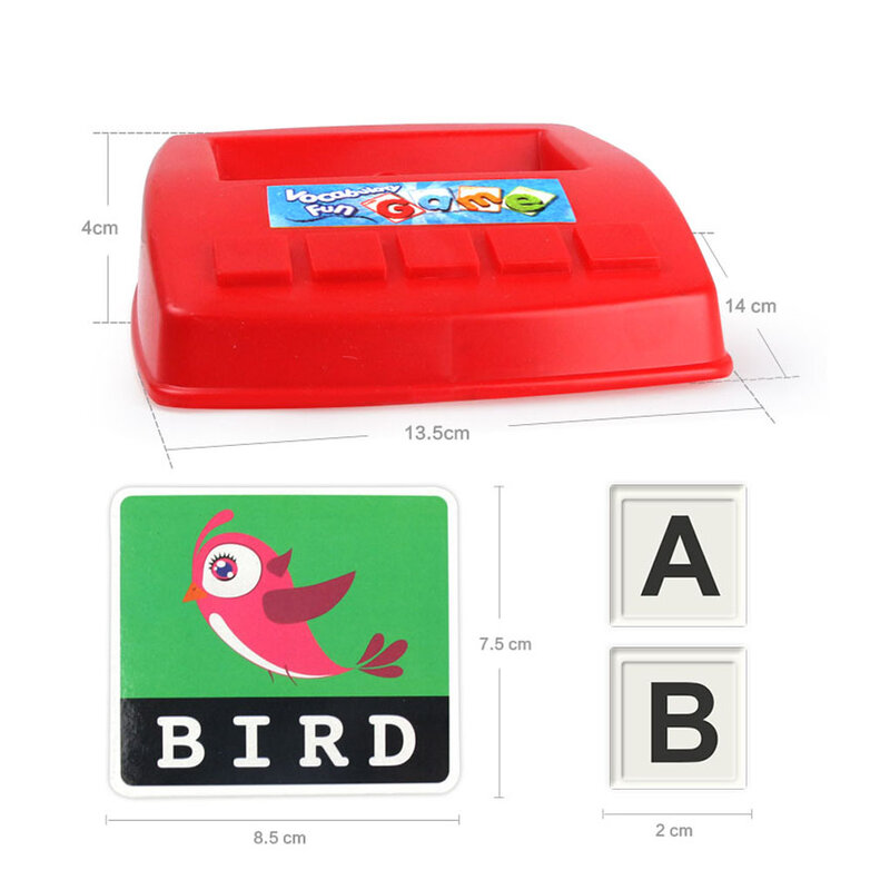 Jogo de cartas combinando Toy Set, Picture Word, Ortografia, Leitura, Pré-escolar, Jardim de infância, Educational Learning Game