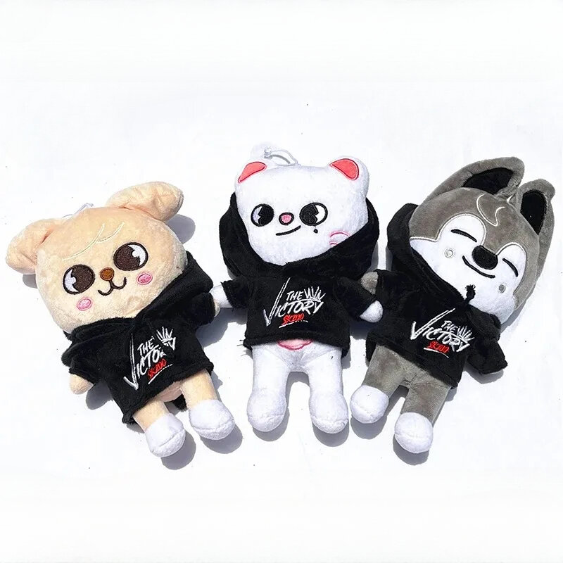 Boneka binatang kartun Kpop 20cm plus mainan boneka mewah Stray tipe Z Kawaii JYP dewasa KZ liontin gantungan kunci penggemar hadiah anak