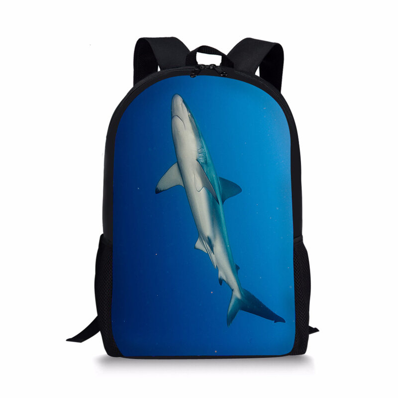 Школьный ранец для мальчиков и девочек, рюкзак с 3D принтом акулы для учеников и учебников, милые детские сумки для девочек