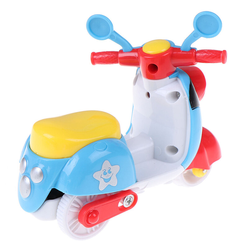 Mini motocicleta de inercia de plástico para niños, juguete de tirar hacia atrás, modelo fundido a presión, lindo