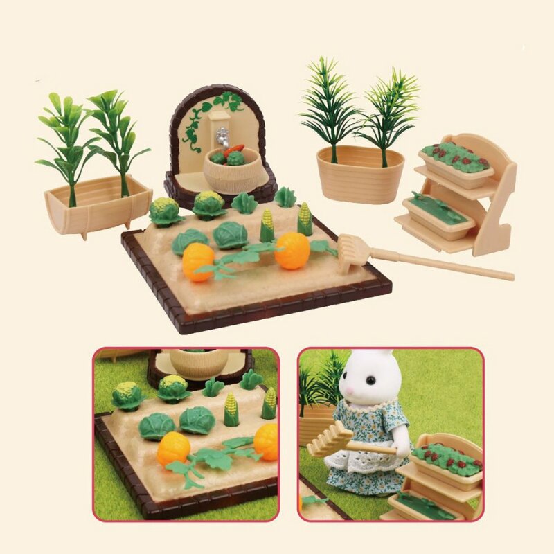 Forest Animal Villa Set Diy Toy Simulation Furniture Bedroom Set Halloween Toy Girl Play House Toys Family Model Children Gifts