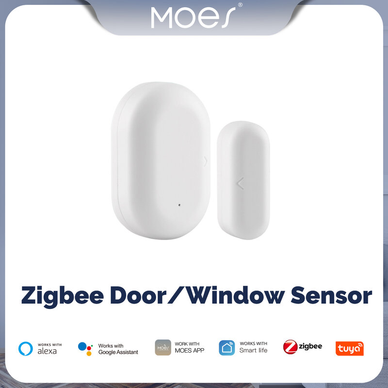 Moes Tuya Zigbee Smart Raam Deur Poort Sensor Detector Smart Home Security Alarmsysteem Smart Life Tuya App Afstandsbediening