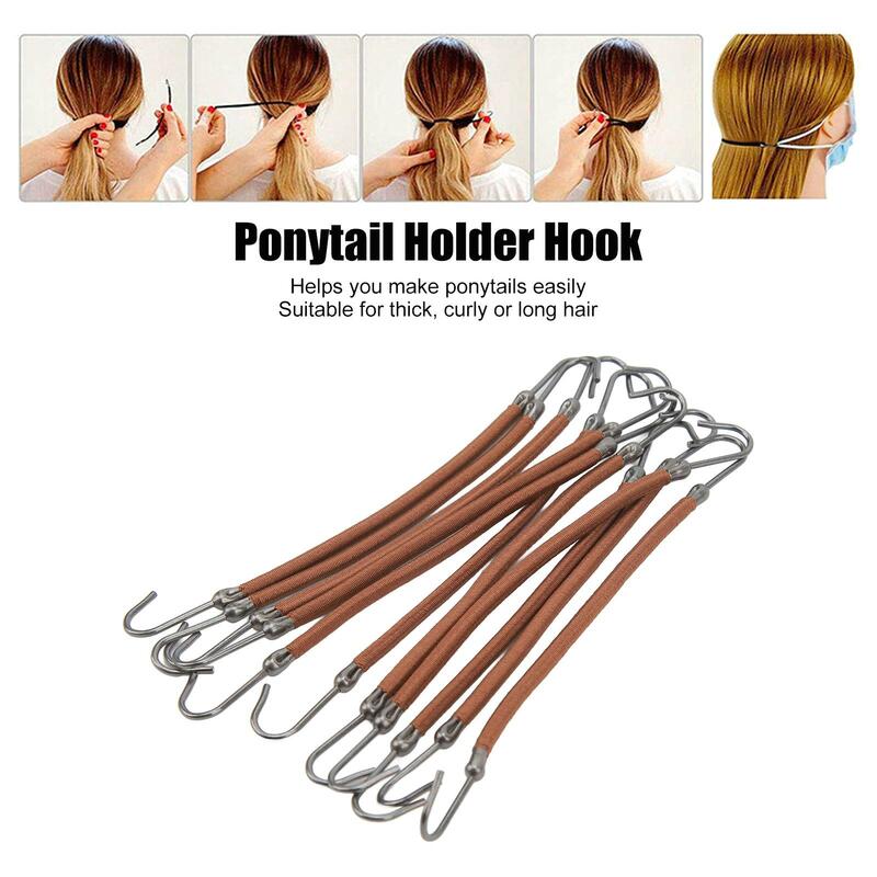Portable Hair Band Hook  Elastic & Ergonomic Ponytail Holder for office & Work