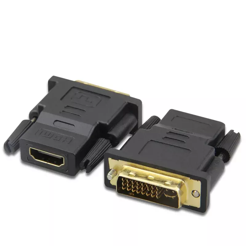 DVI 24 + 5 Ke Kabel Adaptor Colokan Berlapis Jantan Ke Betina Sesuai dengan HDMI Ke Konverter Kabel DVI 1080P untuk Monitor Proyektor HDTV