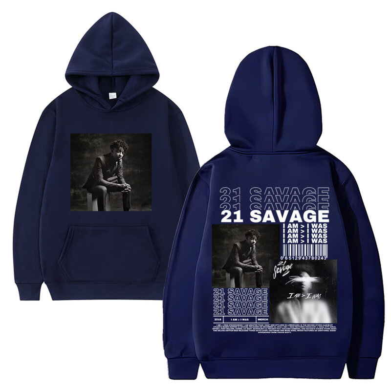 Sudadera con capucha para hombre y mujer, ropa de calle de gran tamaño con estampado de álbum Savage 21, jersey de manga larga de lana, estilo vintage y Hip Hop, alta calidad, novedad