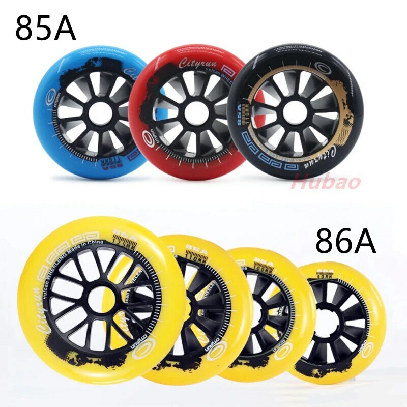 6/8 Pcs Inline Skate Wheels 90/100/110/125mm Speed Skates Wheel Professional Road Roller Skate Wheels PU Wheel 83A/85A/86A