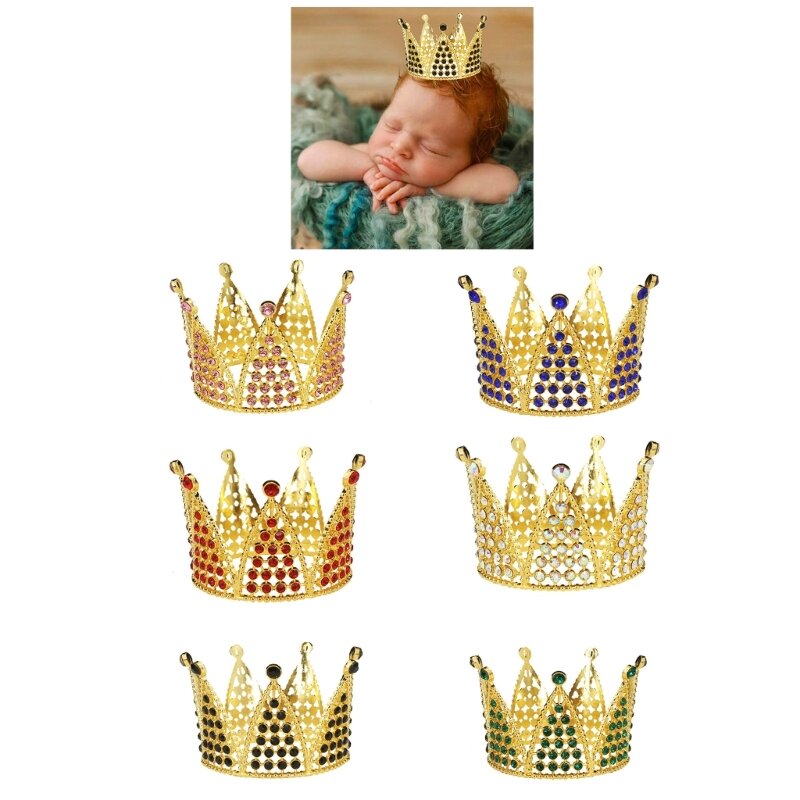 Coroa para fotografia recém-nascidos, faixa cabeça para bebês, para festas aniversário fotográficas