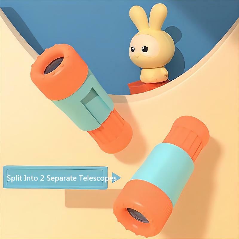 Mini binóculos telescópios de plástico brinquedo para crianças jogos ao ar livre brinquedos destacável alta-definição focando lupa presentes