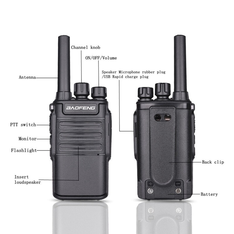 Baofeng Mini BF-V8 Walkie-Talkies Two Way CB วิทยุพกพากลางแจ้ง Handheld UHF HF Transceiver Walkie Talkie 1-8 KM