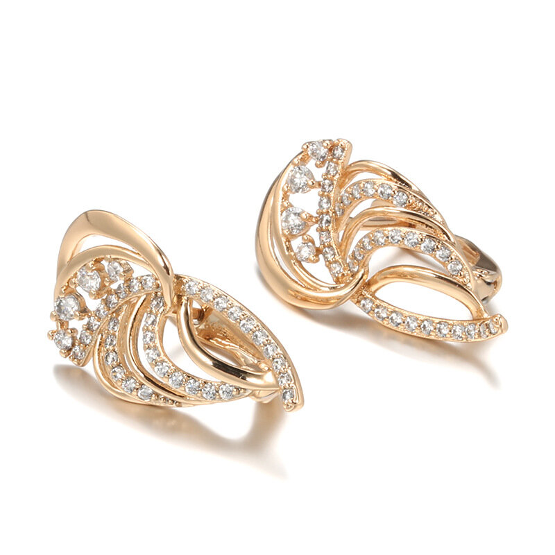Solid 14K Gold Jewelry Earring Women Fine Aros Mujer Oreja Earrings for Women Orecchini 14 K Yellow Gold Bizuteria Jewelry