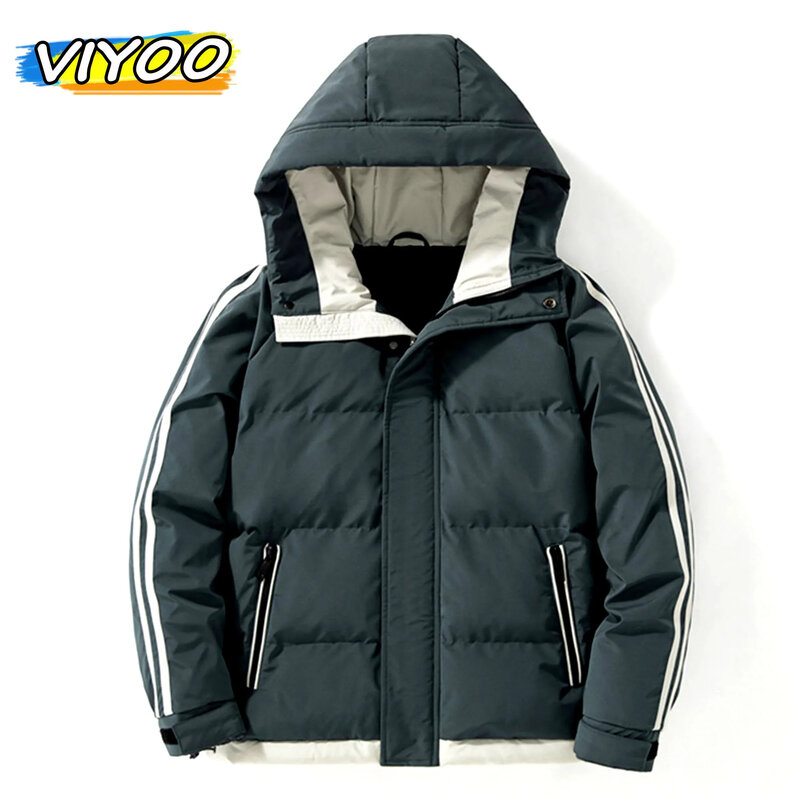 Piumino oversize da uomo 5xl parka giacca invernale soprabito per uomo abbigliamento autunnale caldo con cappuccio di qualità
