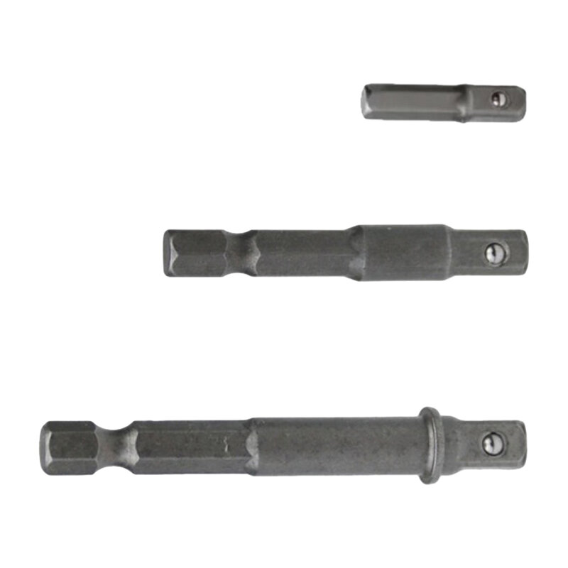 3pcs 1/4in Drill Socket Adapter Bits Bar Extension For Impact Driver 30/50/65mm Handle Dia 6.3 Mm Power Tools Parts