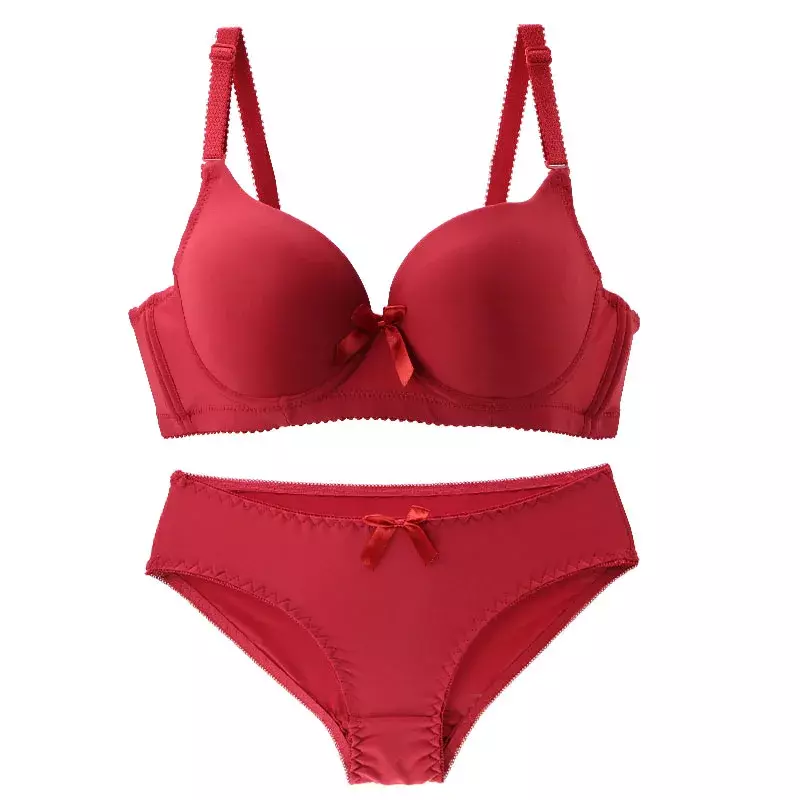 WENLI-Sexy Thin Mode Cup Sutiã Set, Panty Push Up Underwear, Lingerie, Plus Size, 36, 80, 38, 85, 40, 90, 41, 95, BC, WENLI, Novo