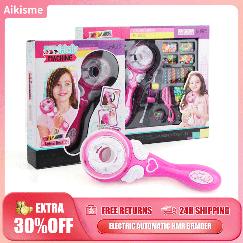 Girls Electric Automatic Hair Braider Machine DIY Hairstyle Tool Twist Knitting Machine Hair Decoration for Kids Girls Toys Gift