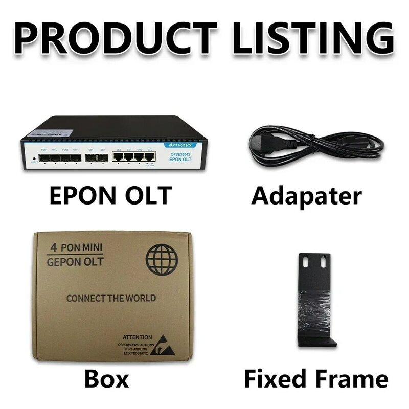 OPTFOCUS EPON OLT 4PON PX20 + 7dB 9dB SFP EPON OLT 1G совместим со всеми брендами ONU 256 пользователей Бесплатная доставка