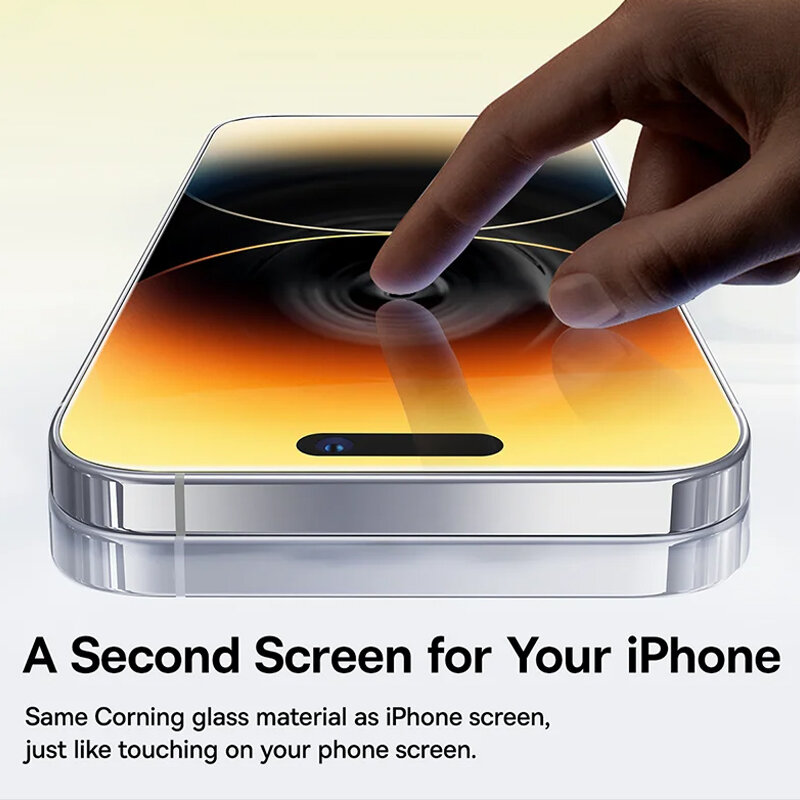 Proteggi schermo Baseus per iPhone 15 14 13 Pro Max Corning Glass Anti Spy Full Tempered Glass Protection per iPhone 15 Pro Plus