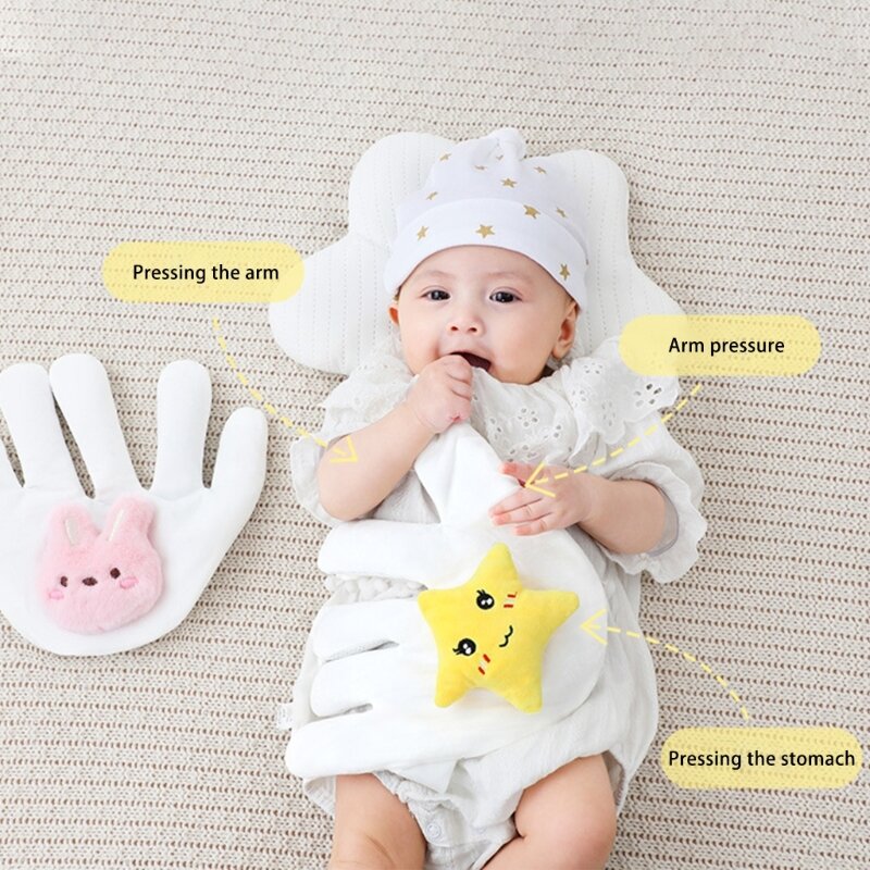 쌀 가방 시뮬레이션 손 지원 진정을 위한 부드럽고 편안한 아기 손 지원