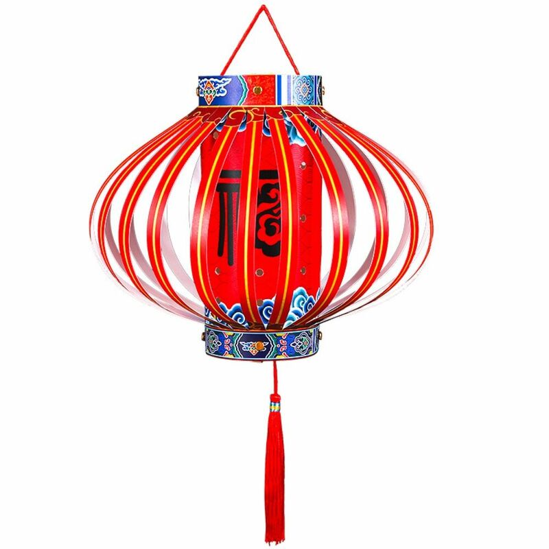 Veel Geluk Nieuwjaar Papier Lantaarn Handgemaakte Paraplu Feest Gloeiende Lantaarn Gloeiende Lichtgevende Chinese Lantaarn Diy