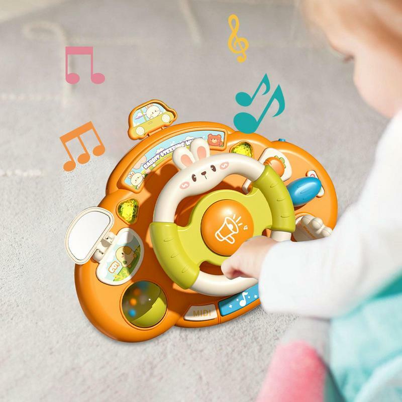 Funny Steering Wheel Toy Simulation Driving Toy With Light And Music Kid Car Toys Steering Wheel Educational Toys For Boys Girls