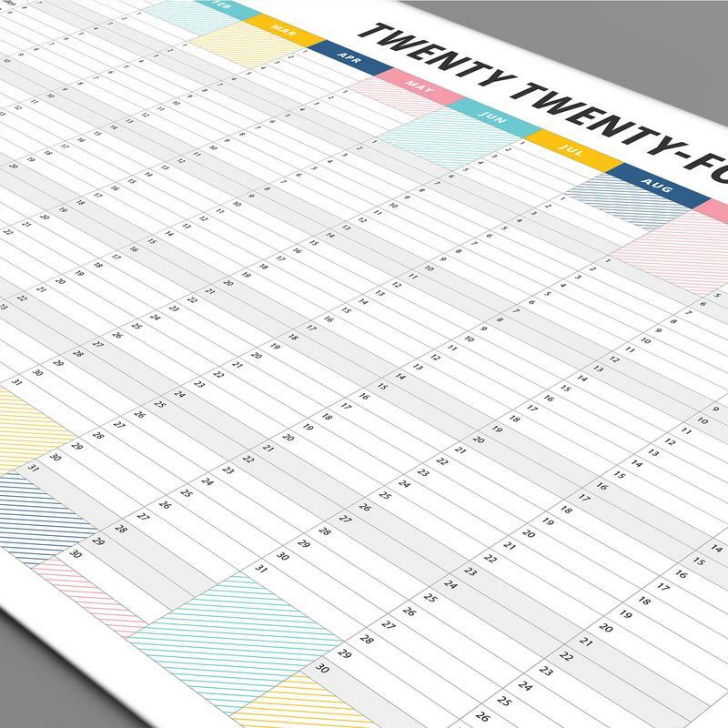 2024 Wandkalender Wandkalender mit einfachem Stil klarer Druck Jahres planer, um Arbeit und Leben Geschenk für die Familie zu organisieren