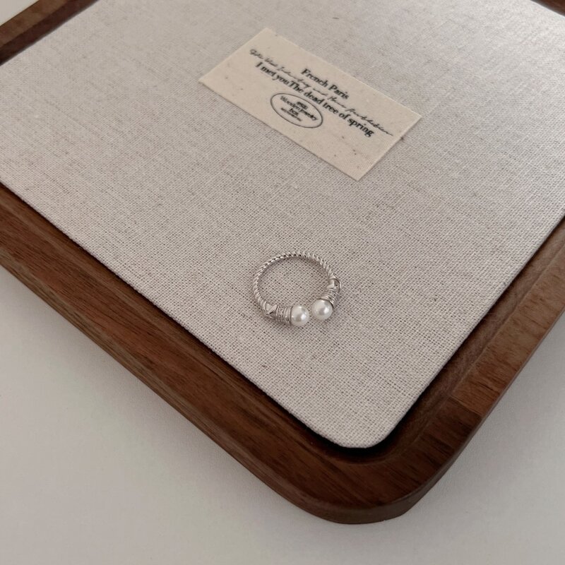 Новинка кольцо из стерлингового серебра S925 с женским жемчугом и инкрустацией из циркония, модное и персонализированное, универсальное и уникальное женское кольцо