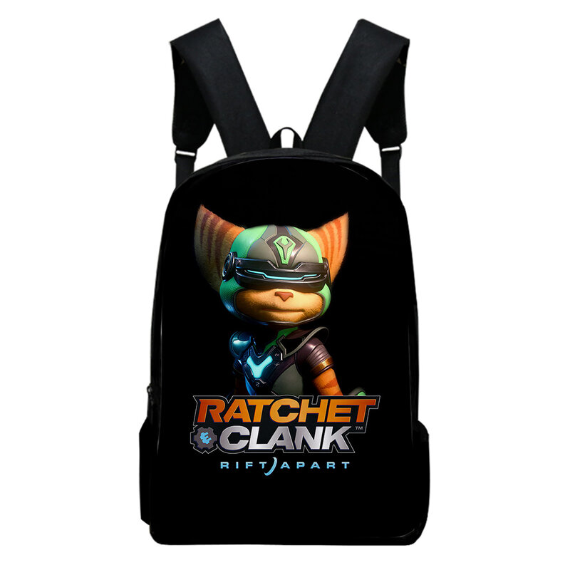 Ratchet & Clank Rift Apart 2023 New Game Backpack School Bag Adult Kids Bags Unisex Backpack Daypack Harajuku Rucksack