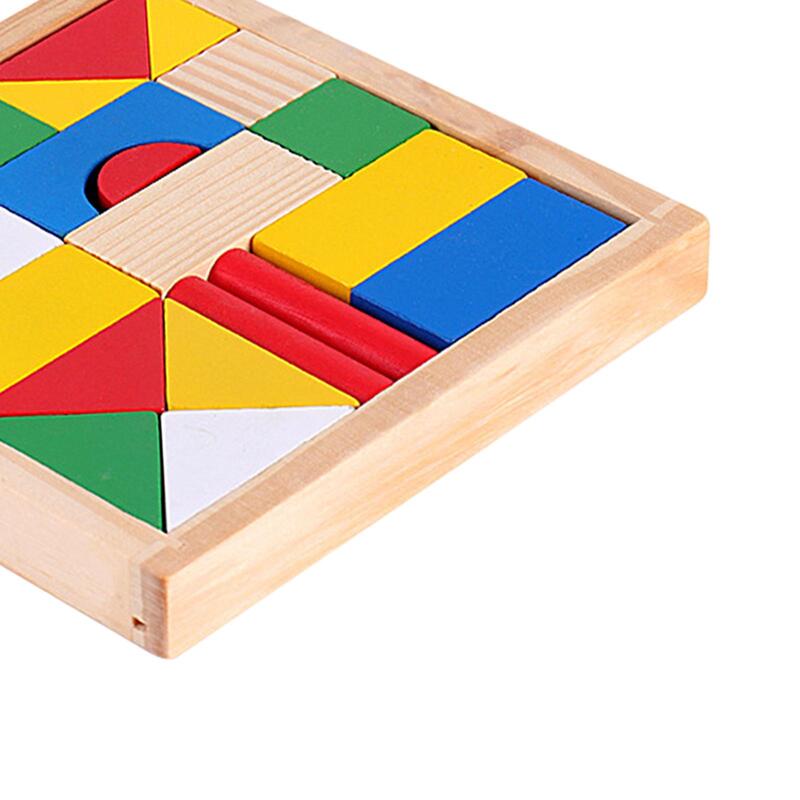 Geometrie Holz klötze bunte Regenbogens tapler Stapels piel Holzbau spielzeug für Geburtstags geschenk Kleinkinder 3 Jahre alte Kinder