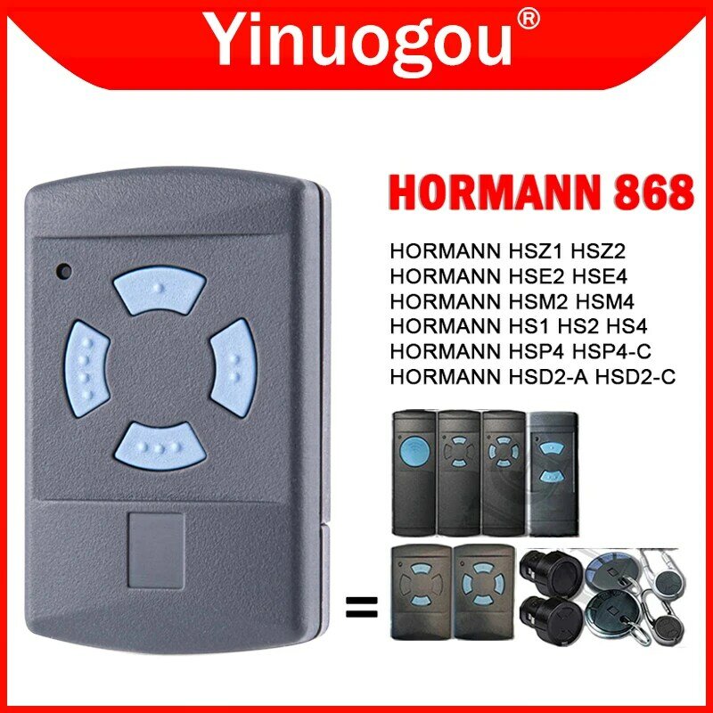 HORMANN Télécommande 868 MHz HORMANN HSM2 HSM4 HSE4 HSE2 HS1 HS2 HS4 Télécommande de porte de garage 868,35 MHz Émetteur portatif