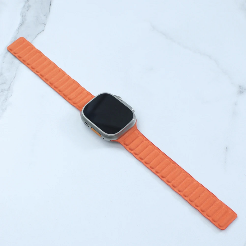 Finewoven สายรัดแม่เหล็กสำหรับสายคาด Apple Watch 44มม. 45มม. 49มม. 41มม. 40 Ultra2สายรัดข้อมือ Correa แท้ iWatch Series 9 8 SE 7