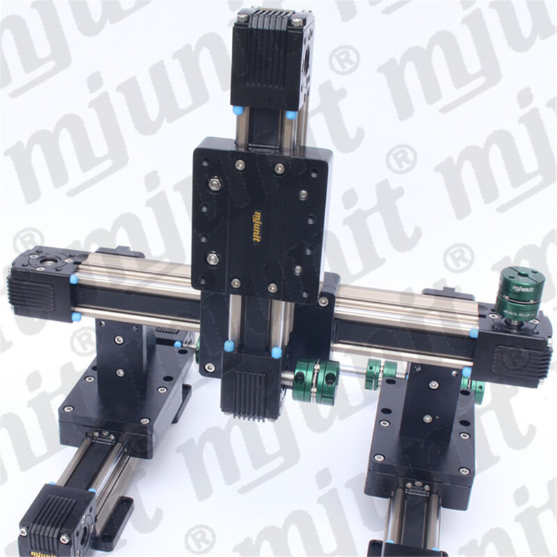 Mjunit robot cartingian lengan robot linear gerak xyz sabuk sistem gantry panduan rel penggerak untuk kotak otomatis mesin gluer