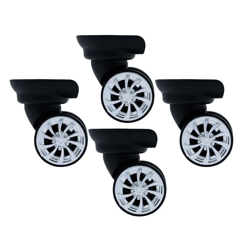 4x Luggage Suitcase Wheels PP Pet Easy to Install Repair Parts Flexible Spare Parts Suitcase Parts Swivel Wheels Replacement
