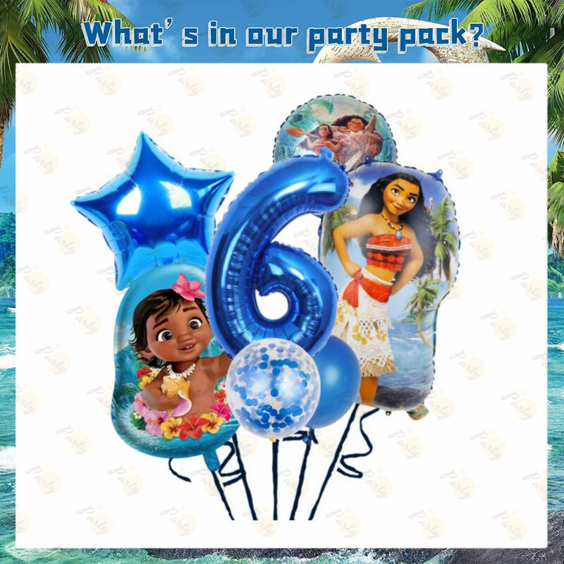 Disney Moana Geburtstag Party Dekoration Moana Maui Luftballons Einweg Geschirr Kulissen Baby Dusche Kinder Mädchen Partei Liefert