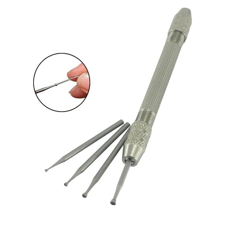 4 Pcs Round Cup Burr Wire Twisting Tools With Hand Drill Wire Twisting Tools (1Mm/1.4Mm/1.8Mm/2.3Mm)