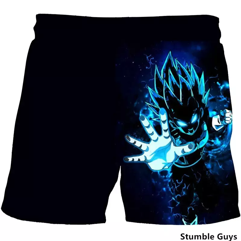 Dragon ball super verão shorts para homens e mulheres, 3d calças esportivas, traje cosplay, figuras de anime, roupas de praia