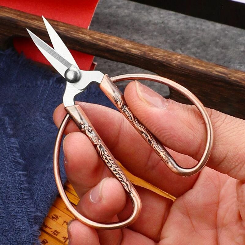 Gunting baja Mini gunting penjahit Vintage kerajinan tahan lama Vintage bordir penjahit gunting kain alat kerajinan untuk menjahit