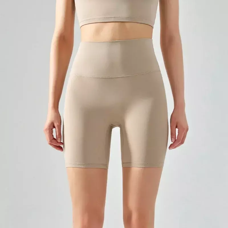 Цельнокроеные штаны для фитнеса шорты для йоги с высокой талией пятиконечные велосипедные брюки женская одежда для йоги летние