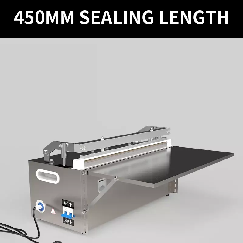 Electric Sealing Machine Pedal Packaging 450/600 Automatic Continuous Plastic Film Aluminum Foil Bag Plastic Commercial Sealer