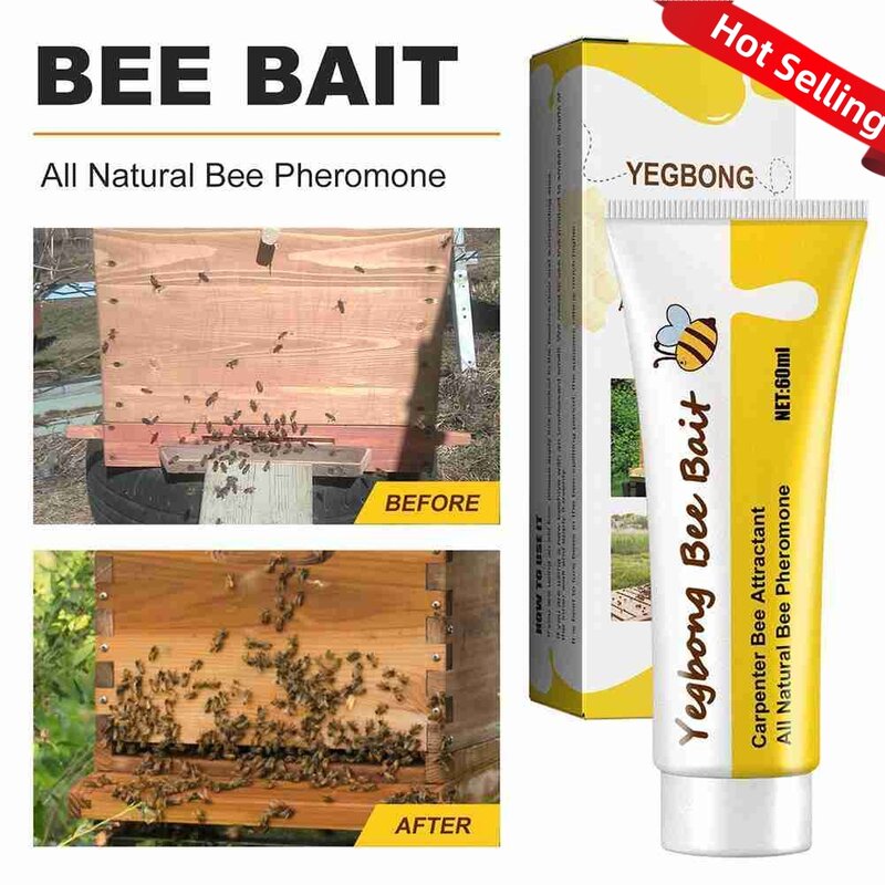 60ml Bee Attractant strumento di apicoltura api selvatiche all'aperto Catcher cattura Bee Hive Swarm Liquid utile pratico per apicoltore F3t2