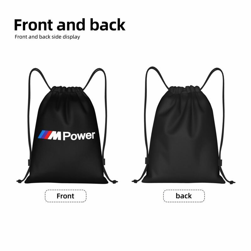 M Powers-Mochila Sport Car Drawstring, Gym Bag para Mulheres e Homens, Training Sackpack