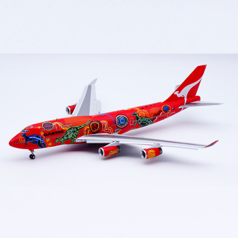 Avión de aleación XX20375A coleccionable, regalo JC Wings 1:200 Qantas Airlines Boeing B747-400, modelo de avión Jet fundido a presión, solapa de VH-OJB hacia abajo