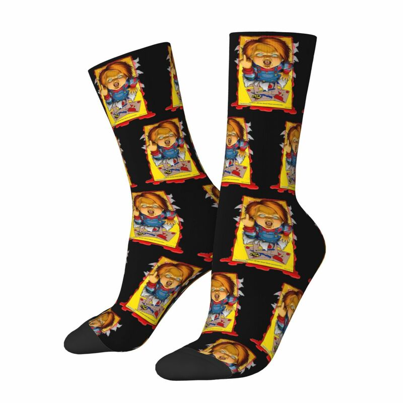 Chucky calcetines de muñeca Harajuku, medias Súper suaves, calcetines largos para todas las estaciones, accesorios para regalo de cumpleaños Unisex