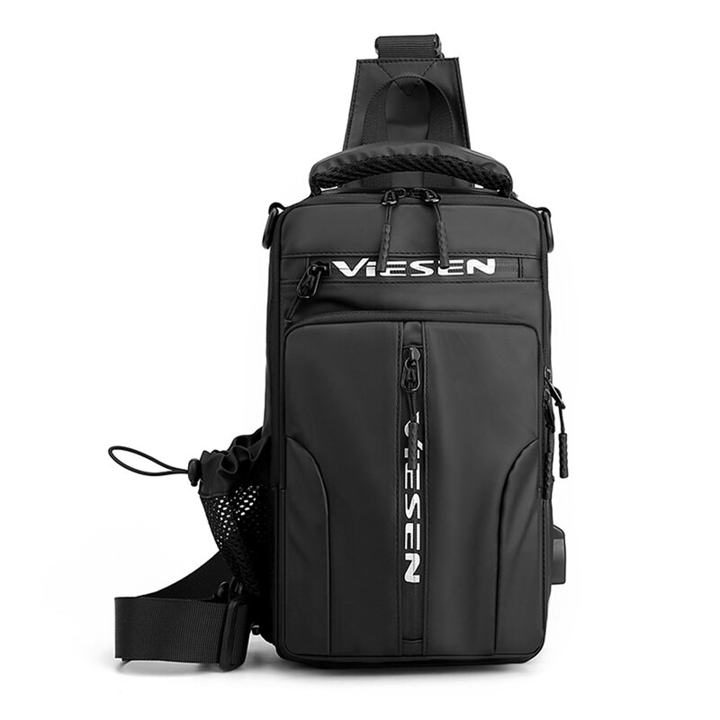 Men's Shoulder Bags USB Charging Crossbody Bags Anti Theft Sling Crossbody Backpack Shoulder Bag Summer Short Trip Handbag