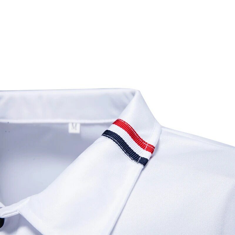 Рубашка-поло мужская с коротким рукавом, деловой Повседневный Свободный Топ в простом стиле, лето