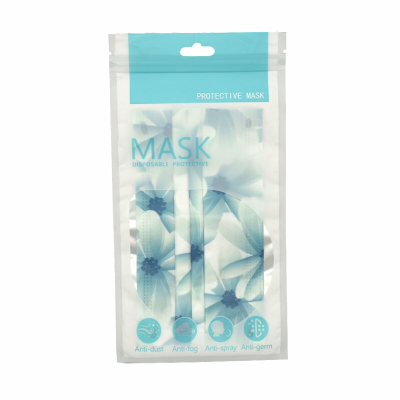 Jednorazowe maski dla dorosłych drukuj Unisex twarz w stylu kreskówki tarcza maska indywidualnie pakowane Mascarillas ochronne Ninos 10/30/50 sztuk Masque