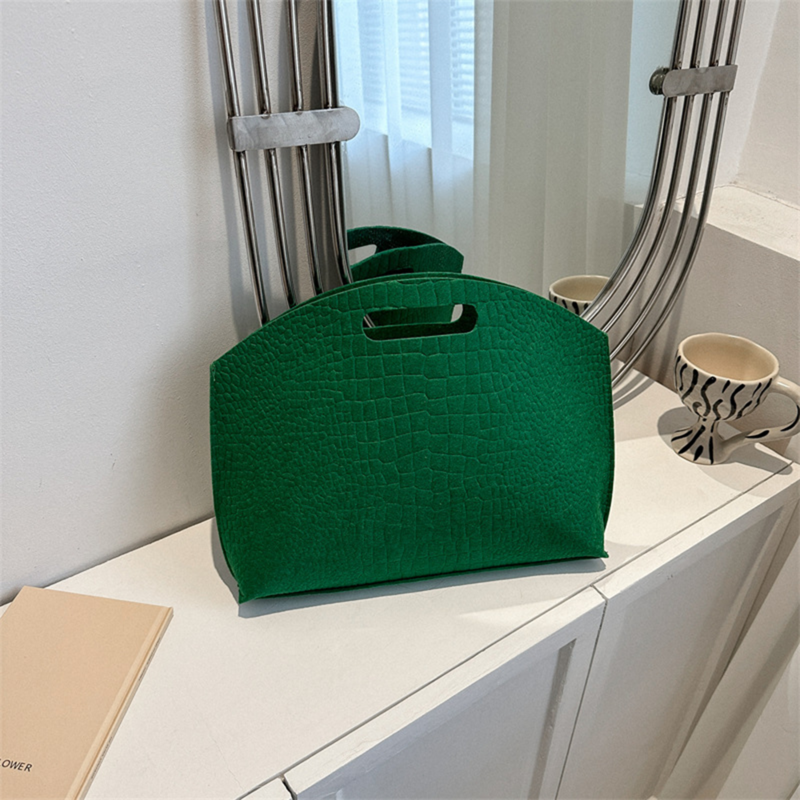 Sacos envelope portátil casual para senhoras, bolsa de negócios monocromática para mulheres, minimalismo de feltro, novo minimalismo, 2022