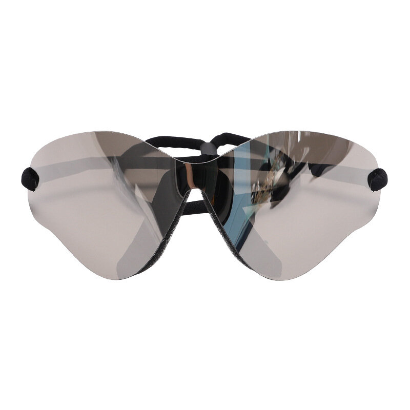 Солнцезащитные очки большого размера в стиле панк, новые женские и мужские спортивные Серебристые футуристические солнцезащитные очки, женские очки без оправы, солнцезащитные очки