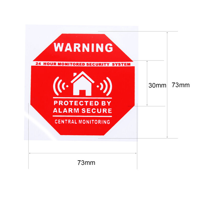 4 Stks/set Home Alarm Beveiligingssticker Waarschuwingsborden Stickers Raam Deur Stickers Voor Veiligheidssysteem Benodigdheden 7.5*7.5Cm