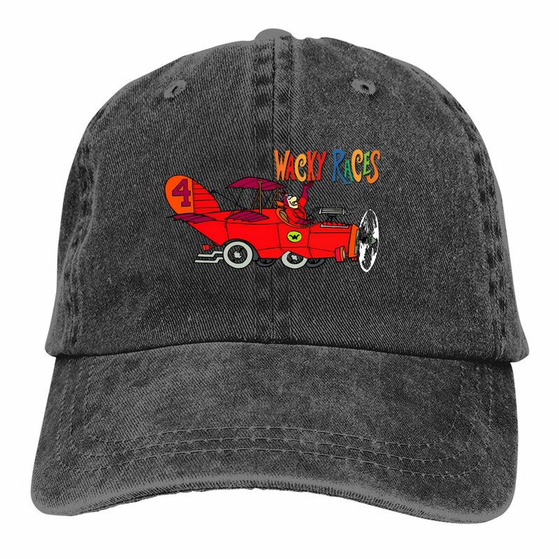 Casquette de baseball délavée pour hommes, casquettes de cowboy, chapeau de papa, casquettes de camionneur de dessin animé, chapeaux de golf Wacky Races