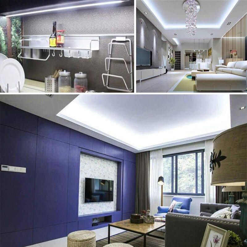 شريط إضاءة LED أبيض دافئ ، 600 مصباح LED ، Cuttable ، لاصق ، ديكور داخلي ، سلسلة للمنزل ، عطلة ، 5 متر